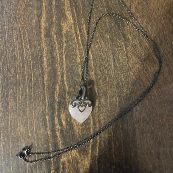 Rose Quartz heart necklace - Picture 1 of 4